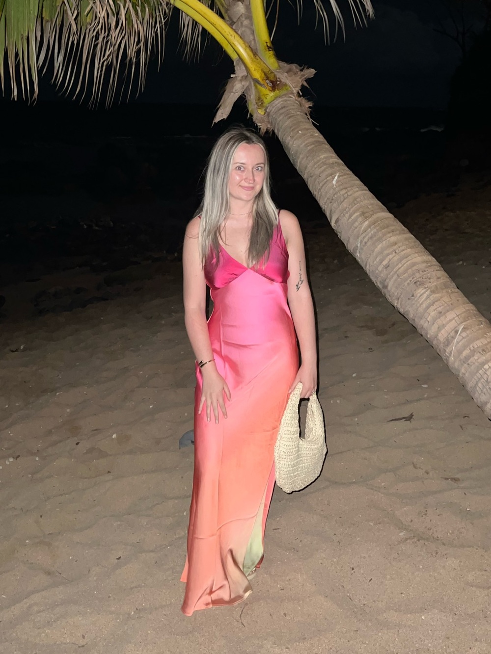 Mirabella Pink Satin Sorbet Maxi Dress